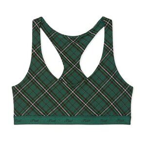 nwt - pink sports bra - plaid